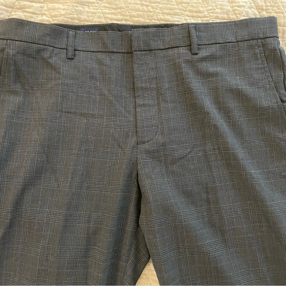 J CREW Thompson Wool Blend Pant in Gray Blue Glen Plaid Size 34‎ $168